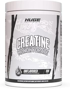 Pure Micronized Creatine Monohydrate Powder - Third Party Tested, 500 Grams, Micronized for Optimal Absorption, Clinically Dosed, No Additives, Unflavored & Easy to Mix 100 Servings