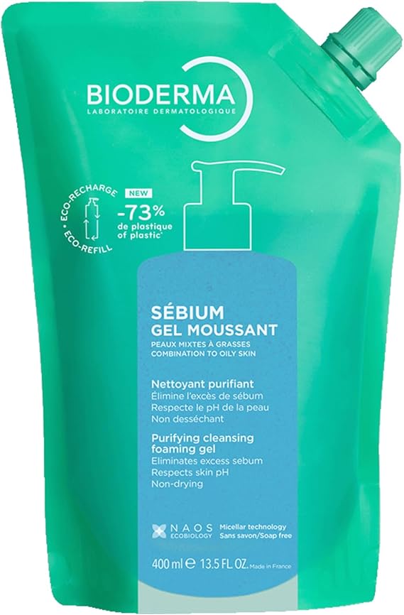Bioderma Sebium Foaming Gel Karma Yağlı Ciltler Temizleme Jeli Yeniden Dolum Paketi 400ml