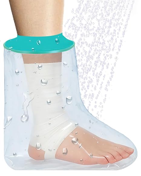 Waterproof Foot Cover for Shower After Surgery, Ankle Cast Cover