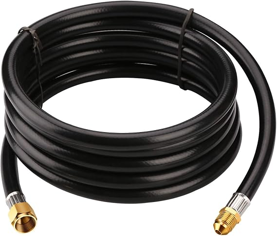 12FT Propane Hose Extension LP-GAS Line with 3/8 inch Male Female Flare Nut | 12 Feet Low Pressure propane tank extension hose, Brass Fittings, Fit for Gas Grill, RV, Fire Pit,Heater, Generator