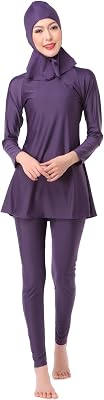 Muslim Islamic Full Cover Lady Three Pieces Traditional Long Sleeves Swimsuit