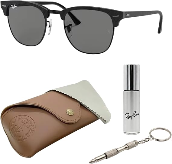 Ray-Ban RB3016 CLUBMASTER MARBLE Sunglasses with Official Eyewear Kit