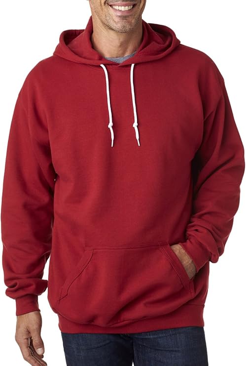 Anvil Fleece Tubular Construction Pullover Hood, Independence Red, X-Small