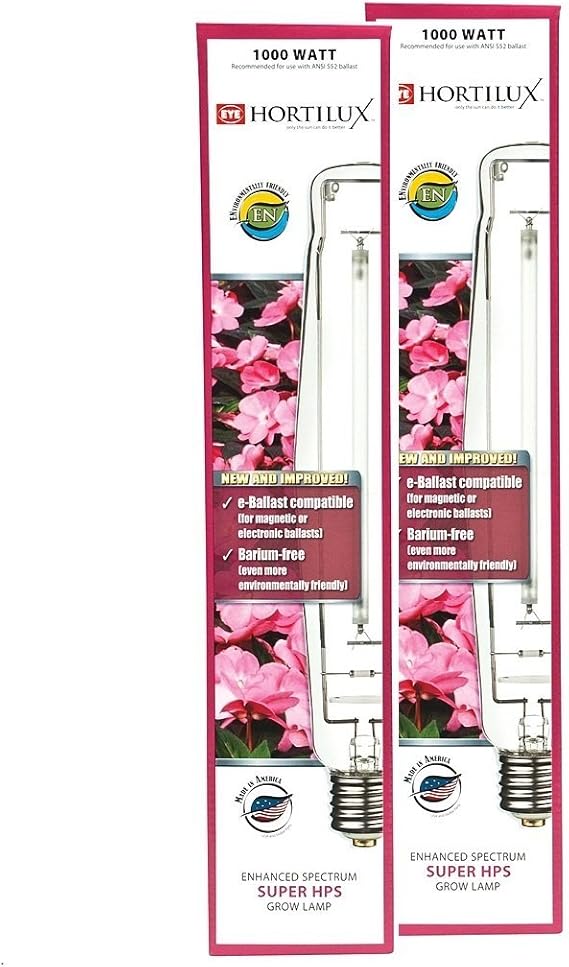 Eye Hortilux Eyehortilux Super HPS Enhanced Spectrum Bulb 1000-Watt, 2-Pack