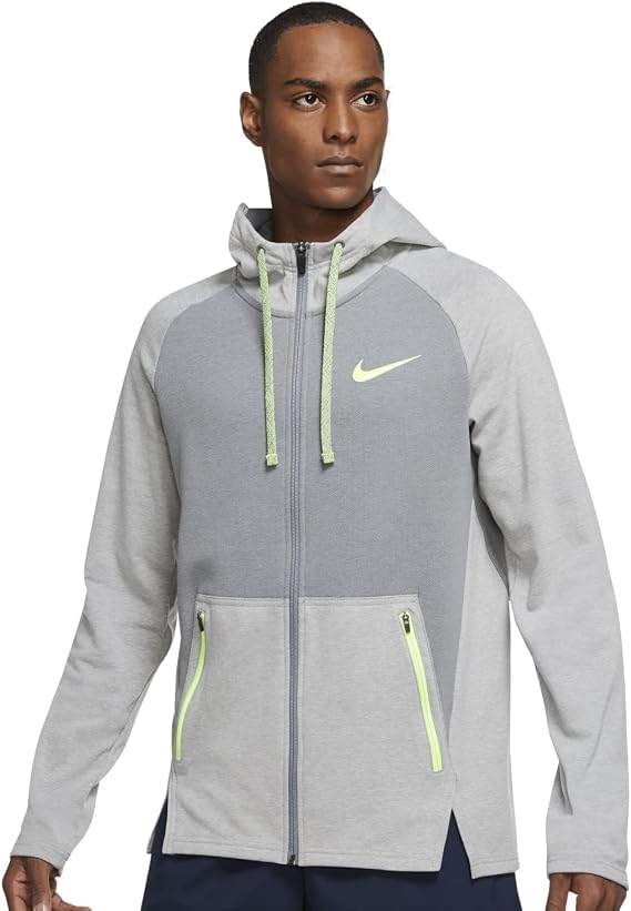 Nike Therma-FIT Men's Full-Zip Training Hoodie (Large, Smoke Gray/Heather/Smoke Gray) (DD2102-084-L)