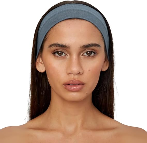 Hair Band - Elastic Anti-Slip Slim Flexible Cotton Absorbent Women's Headband Bandana, Unisex Spa Running Dance Yoga Pilates Cycling Fitness Hair Sweat Band Your Headband