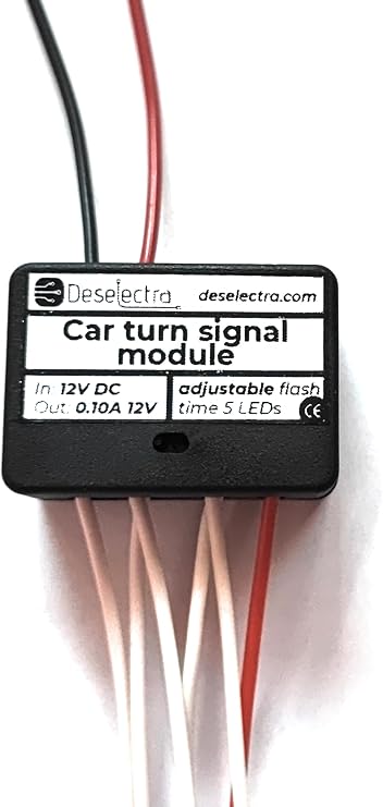 Deselectra Retrofit LED 5-Step Sequential Flash Module Timer Car Turn Signal Light Kit