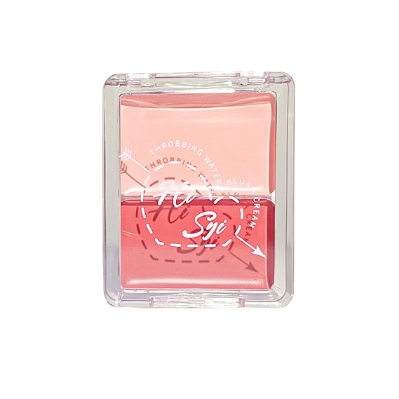 2 Color Blush Palette Set, 2 Shades for Beautiful: #1 Berry & Petal Pink, #2 Nude & True Red, Creamy Powder Blush, Buildable Matte Finish, Mini Travel Makeup for Cheeks (#02)