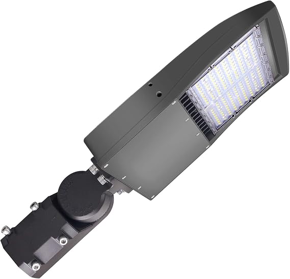 OSTEK 480V LED Shoebox Street Pole Parking Lot Lights 5000K 1-10V Dimmable