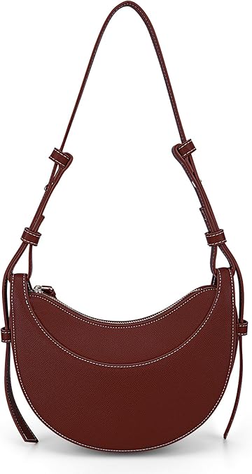 ACUYE Crescent Bag Saddle Shoulder Purse for Women Trendy Hobo Handbag Crossbody Bag Dumpling with Adjustable Strap