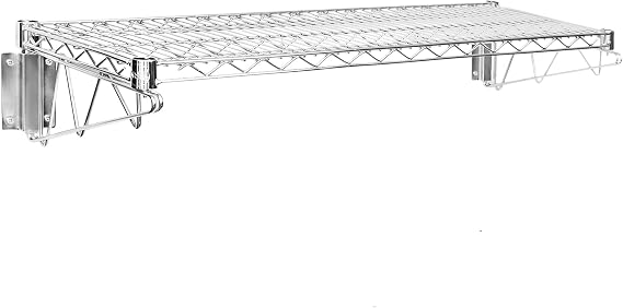 Chrome Wire Wall Mount Shelf (18''W x 24''L)