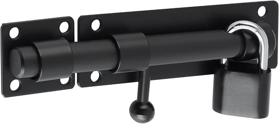 SAYAYO Slide Gate Latch Bolt Safety Door Lock with Padlock & 4 Keys 150MM