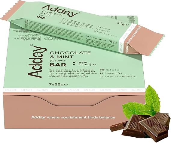 Adday High Protein Meal Replacement Bar - Chocolate & Mint - 7 Snacks