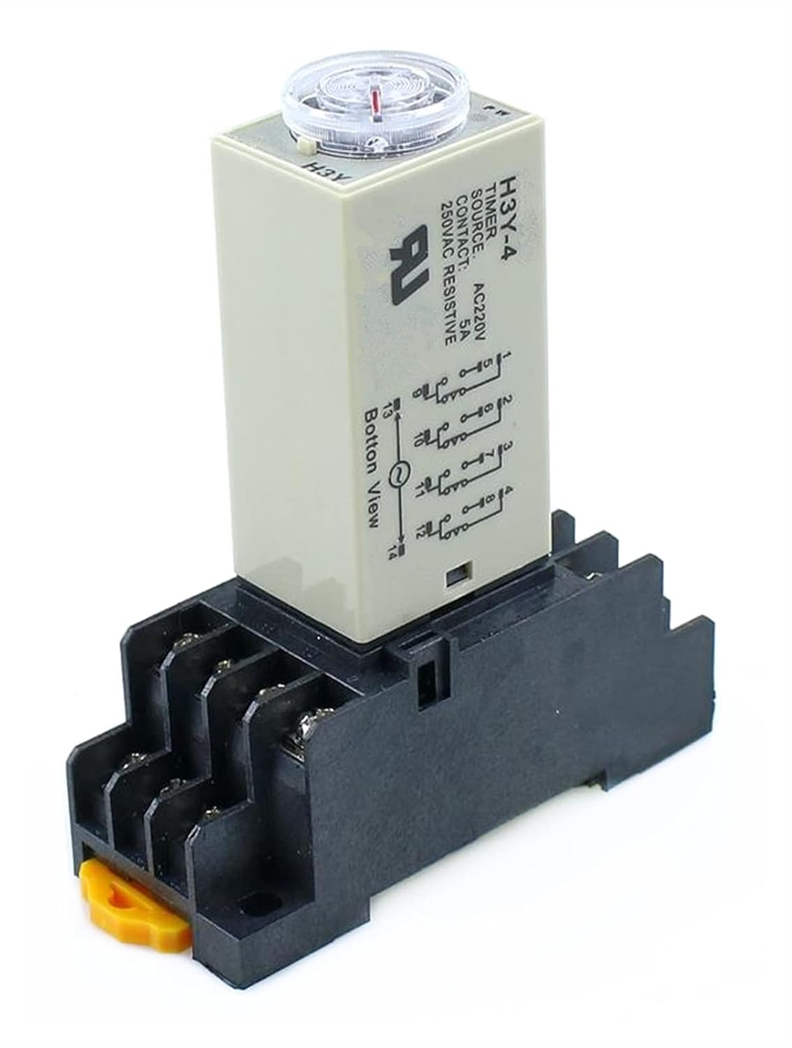 H3Y-4 0-5M Power OnTime Delay Relay Timer DPDT 14Pins H3Y-4 DC12V DC24V AC110V AC220VAC220V