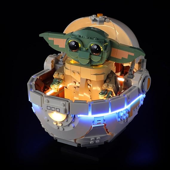 BRIKSMAX 2.0 LED Light Kit Compatible with LEGO Star Wars Grogu with Hover Pram 75403, for Star Wars Fans and Collectors, Hidden Wire Design to Enhance Display and Highlight Iconic Details(NO LEGO)