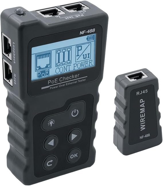 Mcbazel Network Cable Tester, Poe Ethernet-Cable Tester Kit for CAT5e CAT6 CAT6a, Network-Cable Tracker for Tracker Underground Telephone Line Finder Home Repair