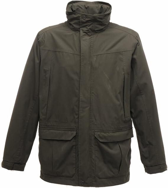 Regatta Mens Mens Vertex III Waterproof Breathable Jacket TRW463 Green Dark Olive L - Chest 42" (107cm, EU 52-54)