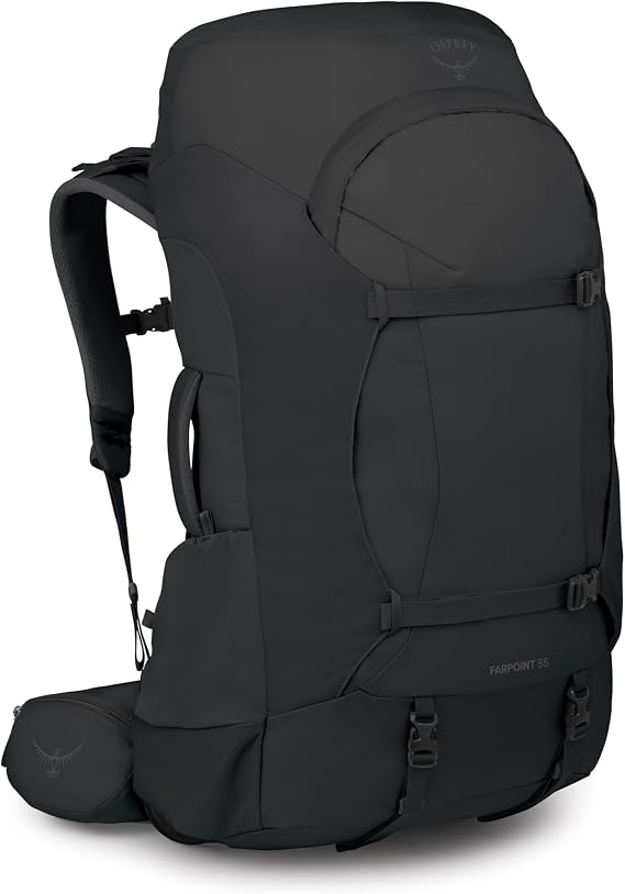 Osprey Farpoint Men's Trek Pack, 55L, Black