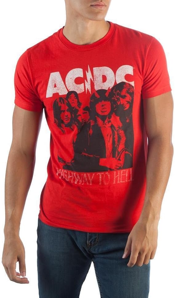 AC/DC Men's Highway to Hell T-Shirt Red