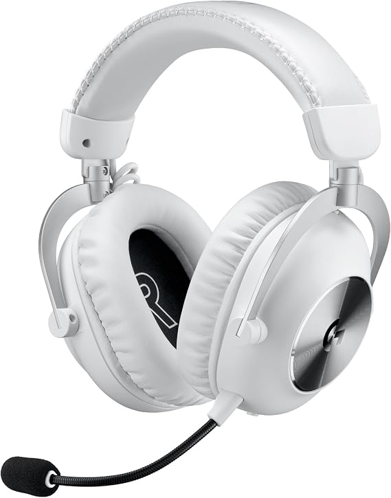 Logitech G PRO X 2 Lightspeed Wireless Gaming Headset, Detachable Boom Mic, 50mm Graphene Drivers, DTS: X Headphone 2.0—7.1 Surround, Bluetooth/USB/3.5mm Aux, for PC, PS5, PS4, Nintendo Switch - White