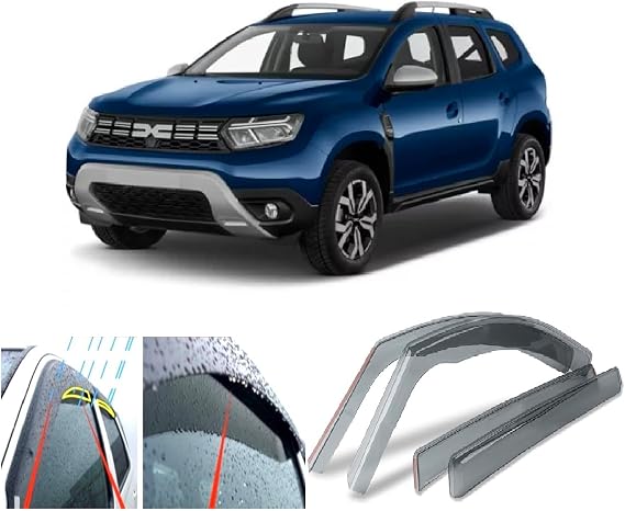 4x Rain Wind Deflectors for Dacia DUSTER II 2017 2018 2019 2020 2021 2022 2023