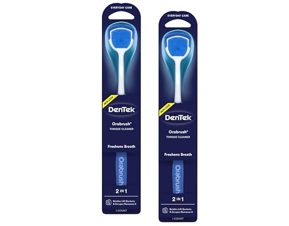 Dentek Orabrush Tongue Cleaner (Colors May Vary) 2 Count
