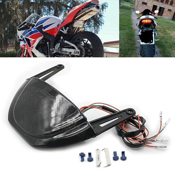motoparty Rear Tail Light Brake Turn Signals Integrated
