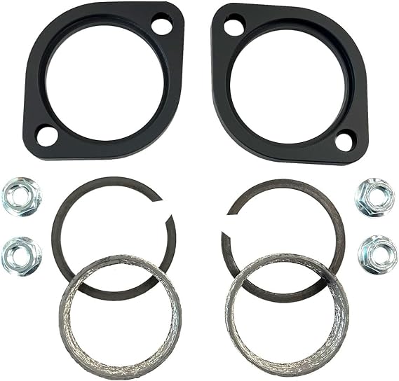 Twisted Choppers Black Exhaust Flange Kit for Harley-Davidson Evolution Twin Cam M8