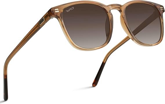 WMP Eyewear - Men's Polarized Modern Rounded Square Sunglasses