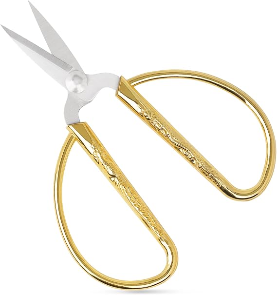 Craft Scissors Lightweight,Comfort Grip Classic Totemic Handles Needlework Embroidery Scissors(Small)