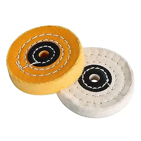 3 Inch Cotton Buffing Polishing Wheels, 2 Pcs, 3/8'' Arbor Hole