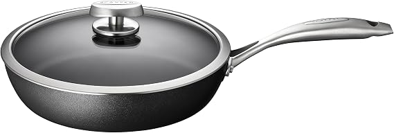 Scanpan Pro IQ 2.75 qt Nonstick Covered Saute Pan - Compatible with All Cooktops, Induction Ready, Metal Utensil Safe, Oven Safe to 500F, Dishwasher Safe