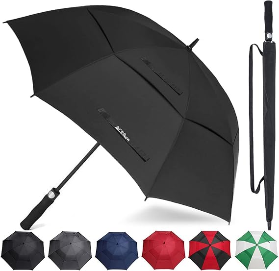ACEIken Golf Umbrella Windproof Large 62/68 Inch,Double Canopy Vented