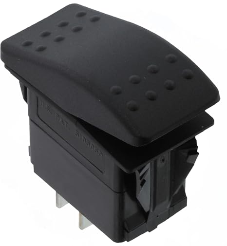 Carling Technologies Contura Rocker Switch V1D1S00B-AZC00-000 | SPST ON-None-Off 20A 12V | Sealed Non-Illuminated