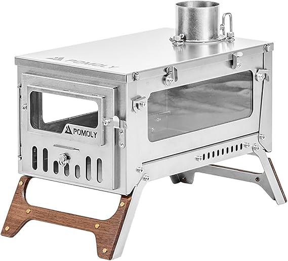 POMOLY T1 Mini 3 Titanium Wood Stove Fastfold Camping Tent Stove for Solo Hiking