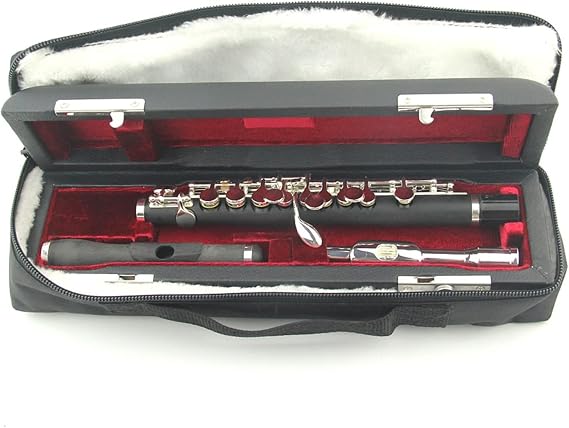 Piccolo Flute Silver Plated Keys Piccolo Instruments with Wood Case Instruments 2 Mouthpiece Flutes