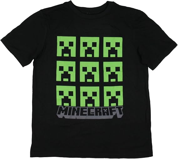 Minecraft Boys Creeper Grid T-Shirt