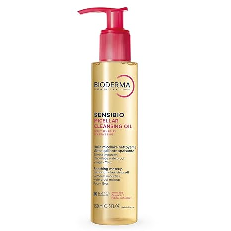 Bioderma Sensibio Micellar Cleansing Oil, 1st Ecobiological Micellar Formula Gentle Face Cleanser That Deeply Cleanses