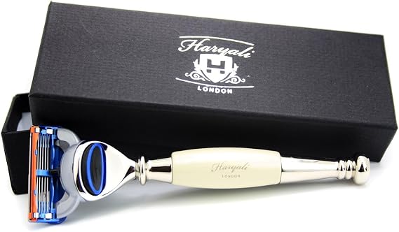Haryali London, 5 Edge Razor – Cartridge Shaving Razor for Men, Premium Wet Shaving Razor, Classic Wet Shave Tool, Traditional Wet Razor for Close Smooth Shave