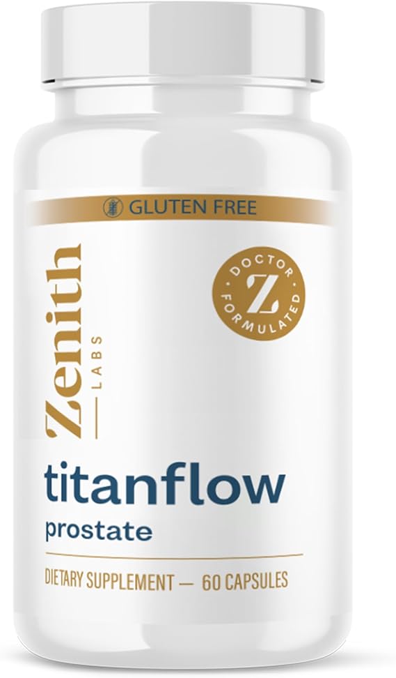 TitanFlow - Prostate Supplements for Men - with Pumpkin Seed Oil to Support Urinary and Prostate Health