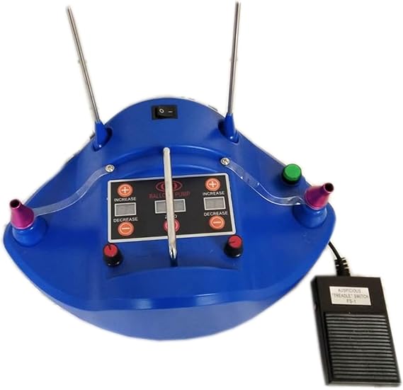 Electric Balloon Pump, Precision Air Pump, Balloon Inflator with Digital Timer Counter, Double-Hole Inflation Timing and Quantitative,  with Pedals, for Various Balloons