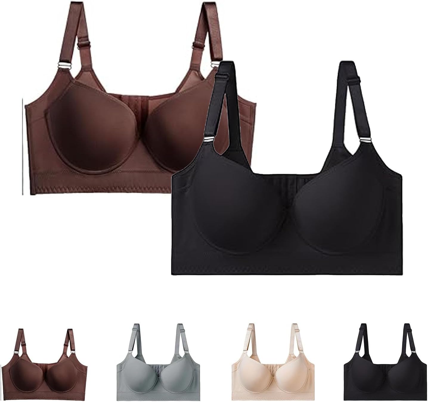 Shapedly Bra, Shapedly Back Smoothing Push-Up Bra, Full Coverage Supportive Seamless Comfortable Bra