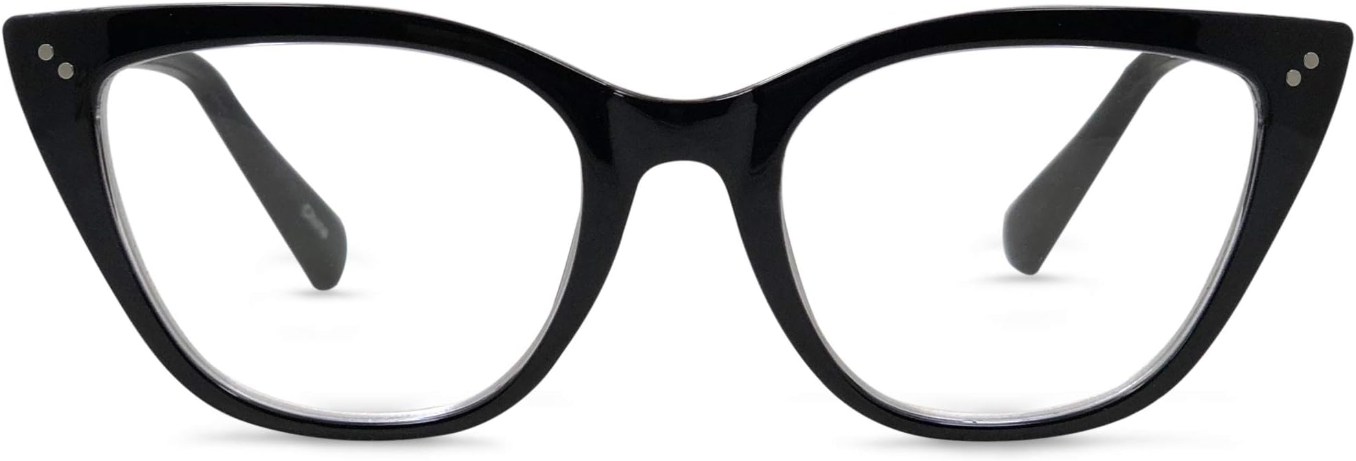 In Style Eyes Blue light Blocking Computer Glasses - Full-Rimmed, Retro Large Cat Eye Frames, Non-Prescription Glasses