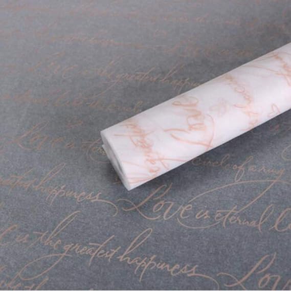 Marble Letter Flower Wrapping Tissue Paper Material 28 Sheets Shoes Gift Clothes Packing Craft Paper Christmas Valentine's Day Wedding DIY Decoration 2028 inch (Color 2, 2028 inch (28 Sheets/Bag))