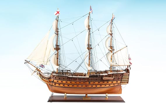 Seacraft Gallery HMS Victory Model Ship 37.4"- Fully Assembled Handcrafted Ship Model - Wooden Model Ship - British Navy Royal History – Large Wooden Boat Model