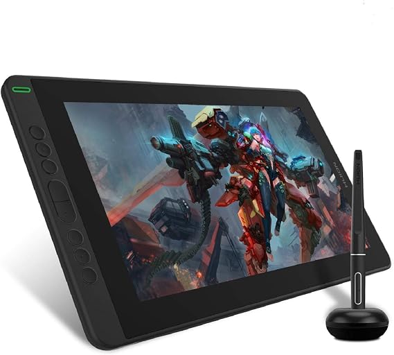 HUION Kamvas 13 Graphics Drawing Monitor 13.3 Inch Full-laminated Screen, 8 Programmable Press Keys, Supports Connectivity with Android Device, Without Stand - for Remote Office & E-learning