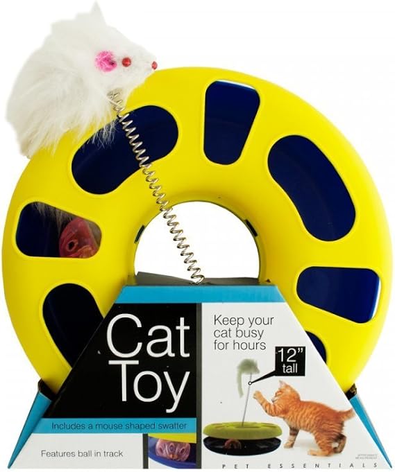 Kole Bulk buys OD386-1 Ball Track Cat Toy with Mouse Swatter