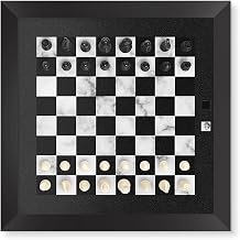 Home Magnetics Magnetic Wall Chess Set | Wall Mounted Chess Board Game | Framed Wooden Chess Set with Magnetic Pieces