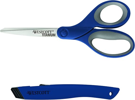 Westcott Titanium Bonded Scissors and Ceramic Utility Cutter