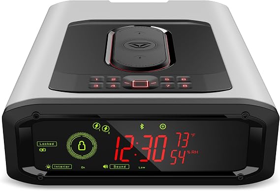 VAULTEK DS5i Smart StationTM Biometric Smart Safe with Dual Wireless Phone Charger + Auto Open Drawer + Bluetooth Safe Management (Alpine White)